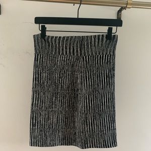 black and white skirt